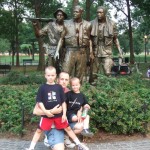 The Blackwood Men at the Vietnam War Memorial Statues